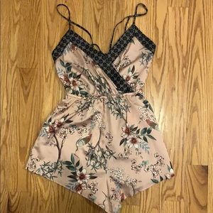 Silk Floral Romper
